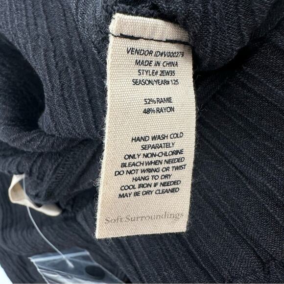 Soft Surroundings Oceo Gauze Wide-Leg Pants in black Size M - Picture 4 of 10